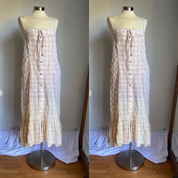FREE PEOPLE Plaid City Maxi Top - Picture 2 of 6